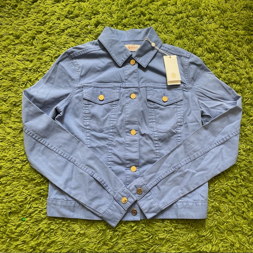 New! Tory Burch button up denim light weight jacket